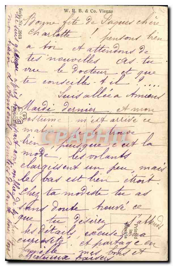 CPA Fantaisie Enfant Poule Oeuf — Verso