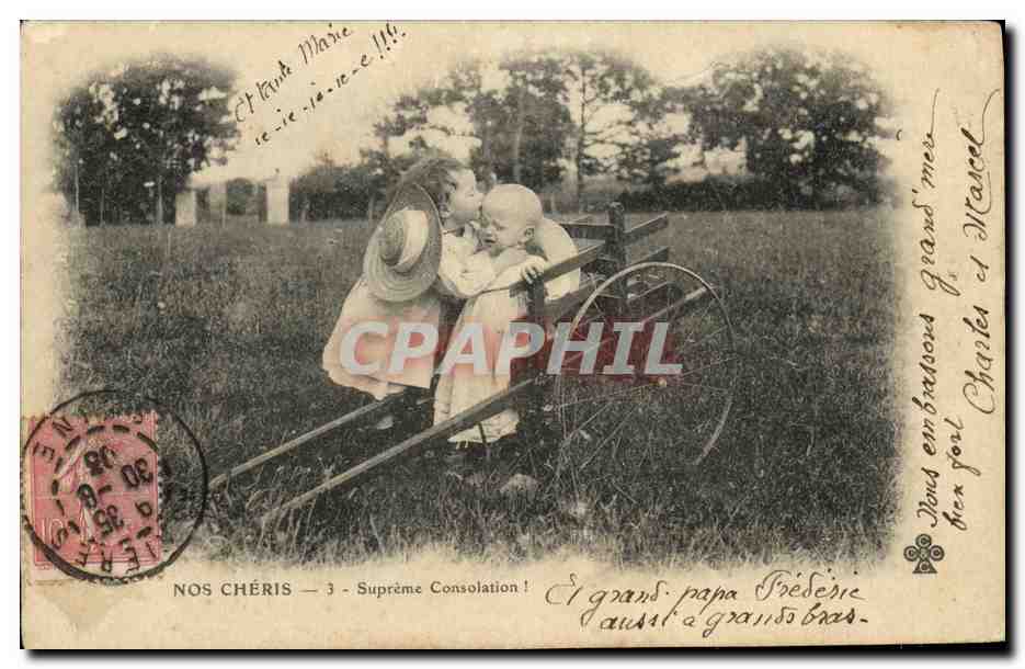 Deux enfants dans un chariot — NOS CHÉRIS — 3 — Suprême Consolation ! — éditeur non visible