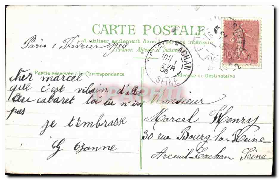 CPA Fantaisie Enfants Au cabaret — Rückseite