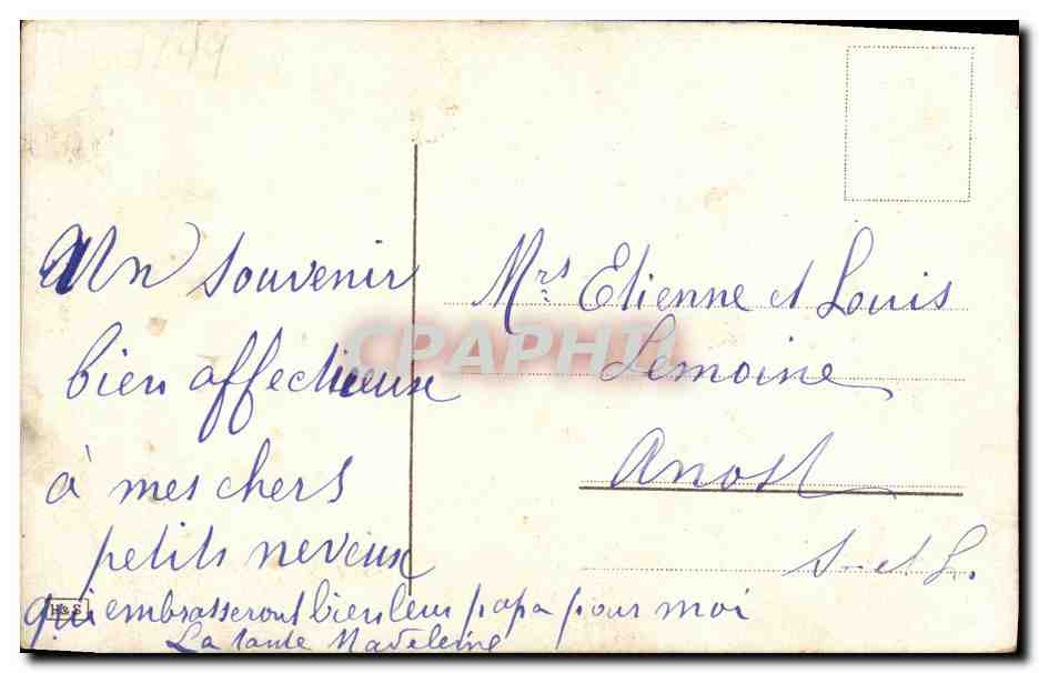 CPA Fantaisie Enfants Piano — Verso