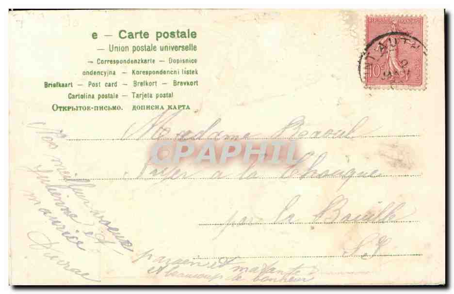 CPA Fantaisie Enfants Hirondelles — Verso