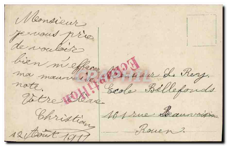 CPA Fantaisie Enfants Colombes — Rückseite