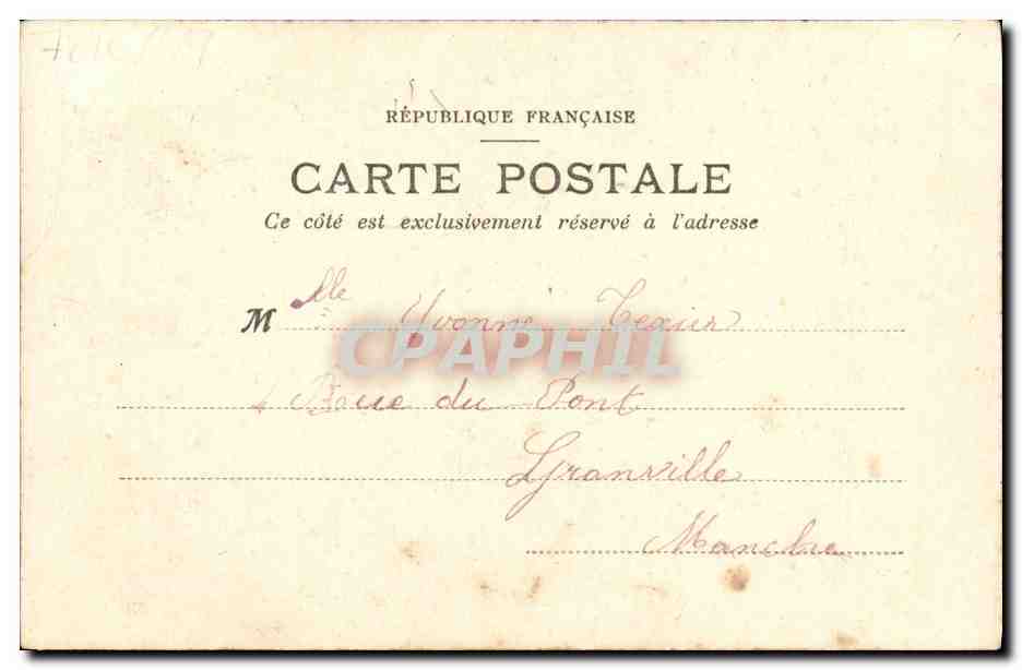 CPA Fantaisie Enfants Le gouter Chien — Verso