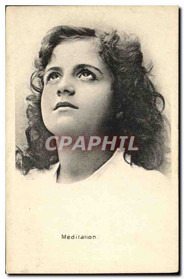 CPA Fantaisie Enfant Meditation