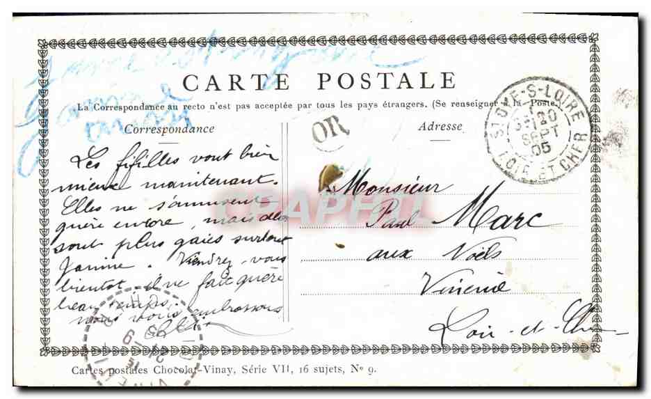CPA Fantaisie Enfants Le coupe tete  — Rückseite