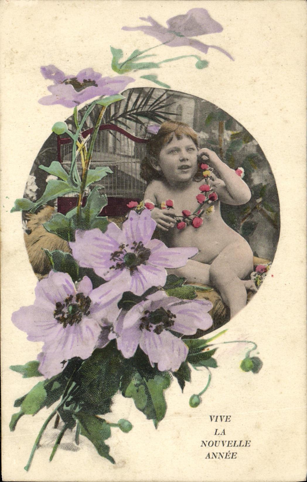 CPA Fantaisie Enfant vive la nouvelle annee