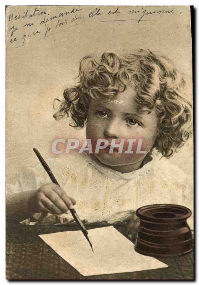 CPA Fantaisie Enfant I wonder what i ought to say