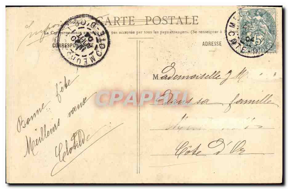 CPA Fantaisie Enfant Bouquet de fete — Verso