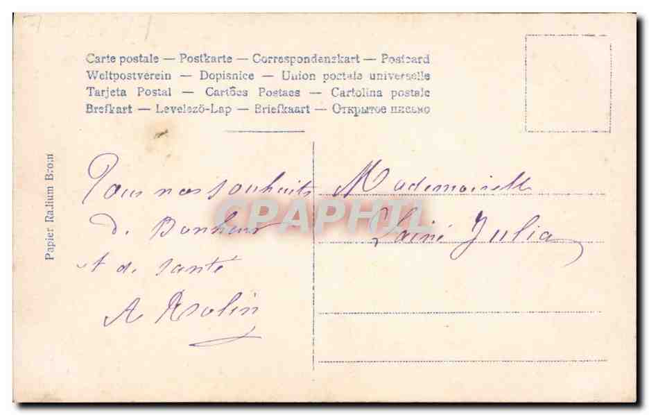 CPA Fantaisie Enfans — Rückseite
