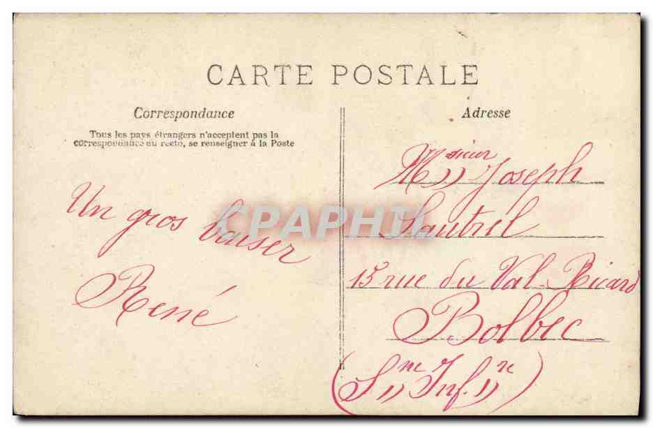 CPA Fantaisie Enfants Noel Dirigeable — Rückseite
