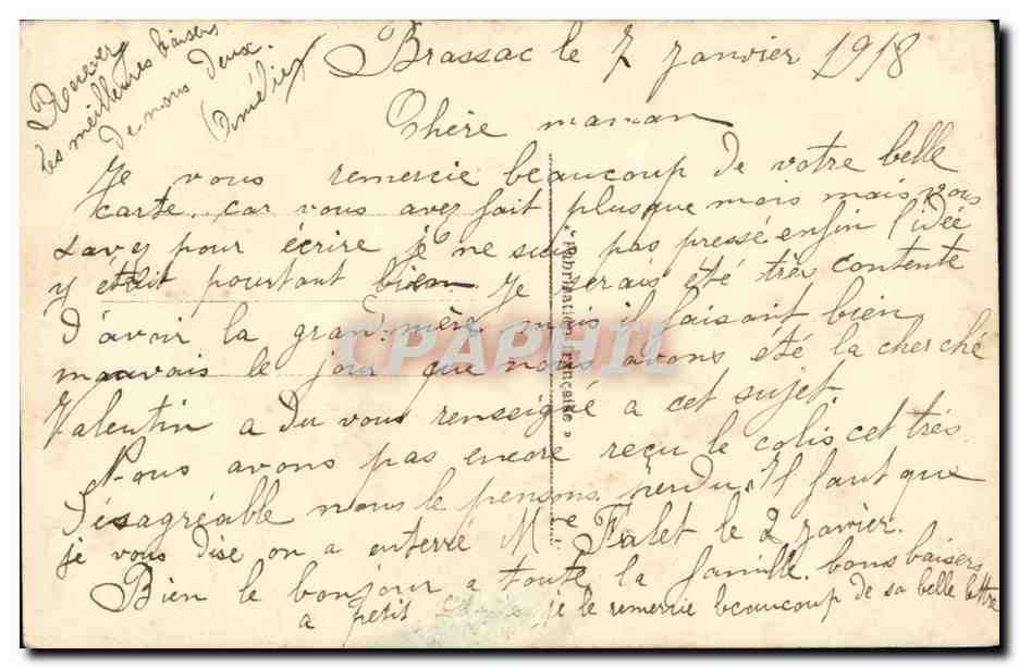 CPA Fantaisie Enfant Porte bonheur Chiffre 13 — Rückseite