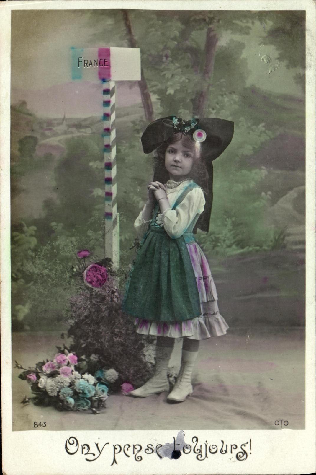 CPA Fantaisie Enfant Alsace France