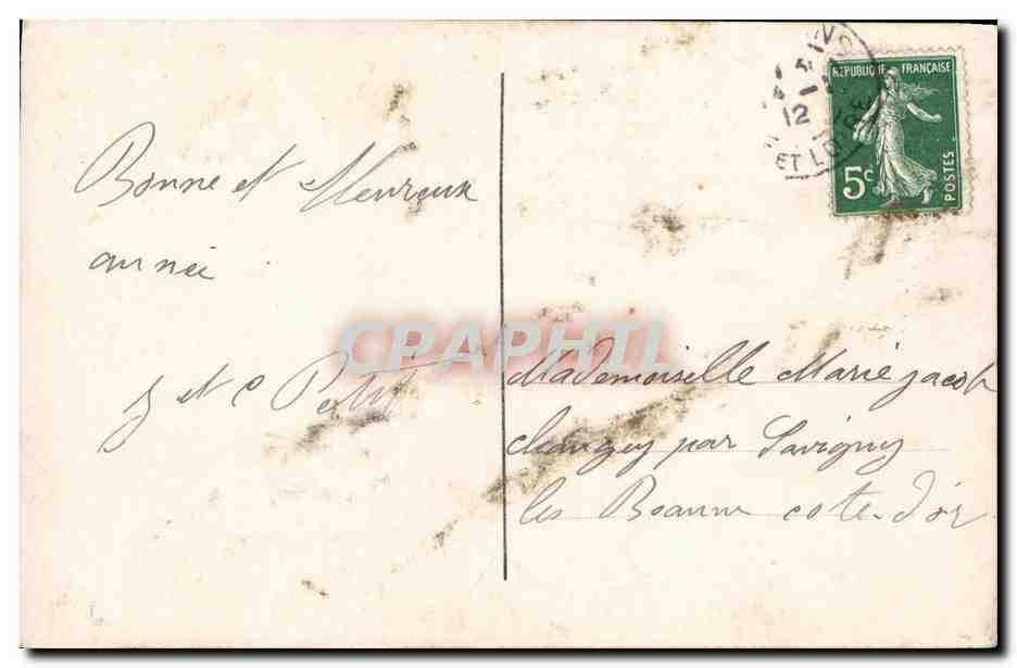 CPA Fantaisie Femme et Enfant Croix — Rückseite