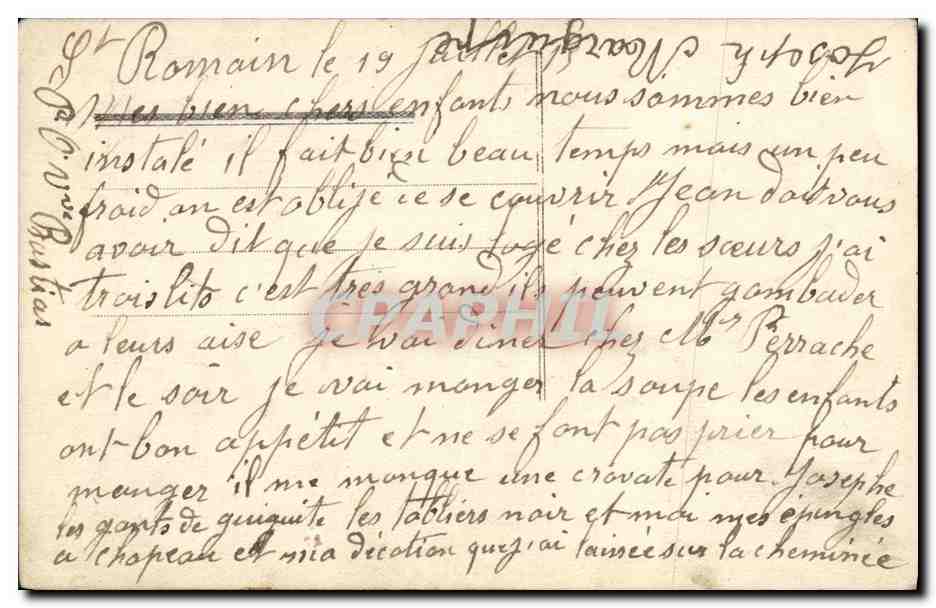 CPA Fantaisie Enfant La priere d un ange — Rückseite