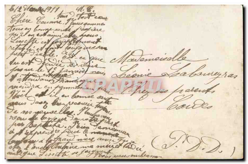 CPA Fantaisie Enfant Pigeons — Verso
