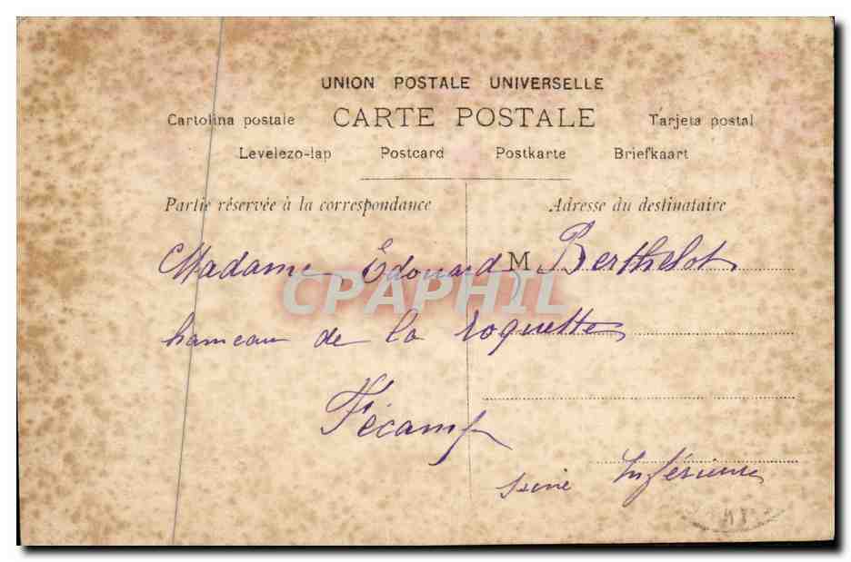 CPA Fantaisie Enfants Poisson Peche — Rückseite