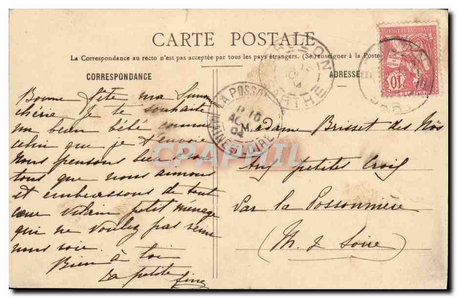 CPA Fantaisie Enfant Bouquet de fete — Rückseite