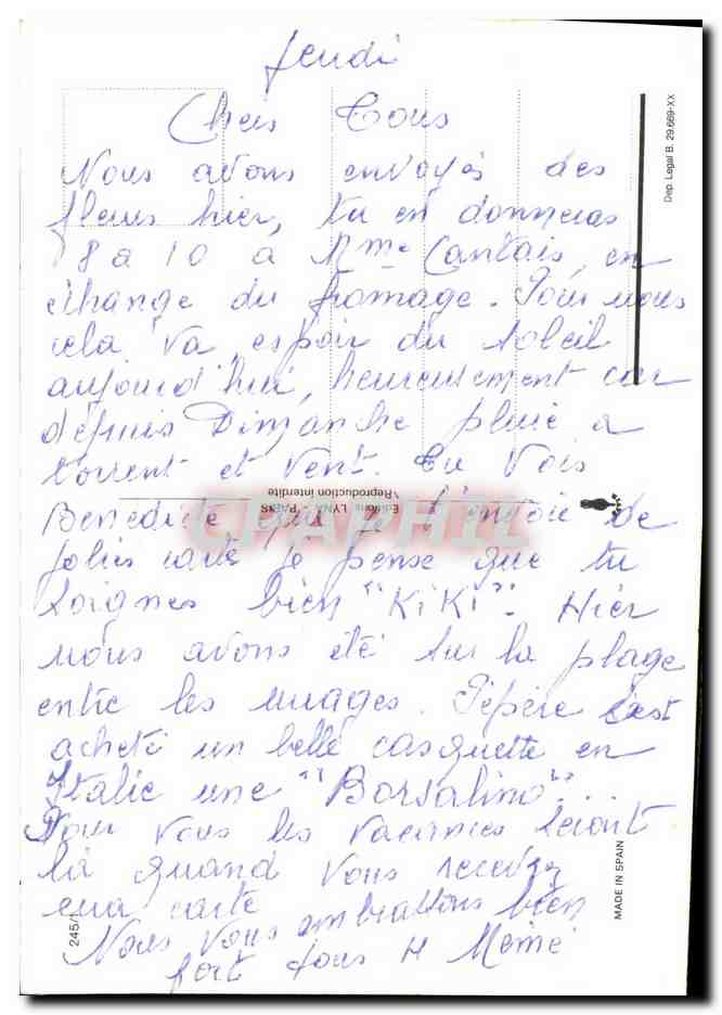 CPM Fantaisie Enfants Chien — Rückseite