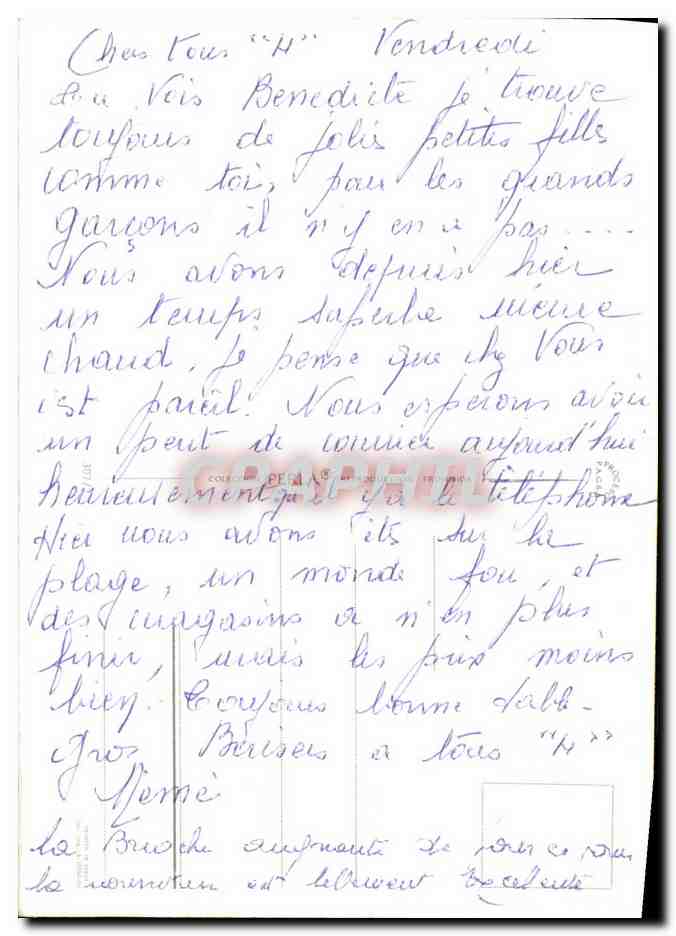 CPM Fantaisie Enfant Poupee — Rückseite