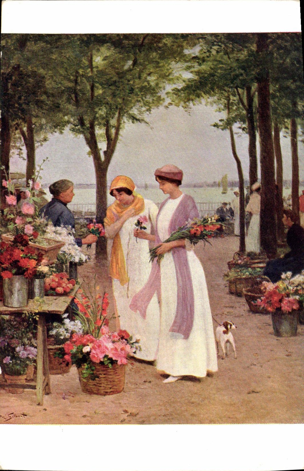 Fleurs sur la Seine — V. Gilbert, Salon de Paris, N° 126