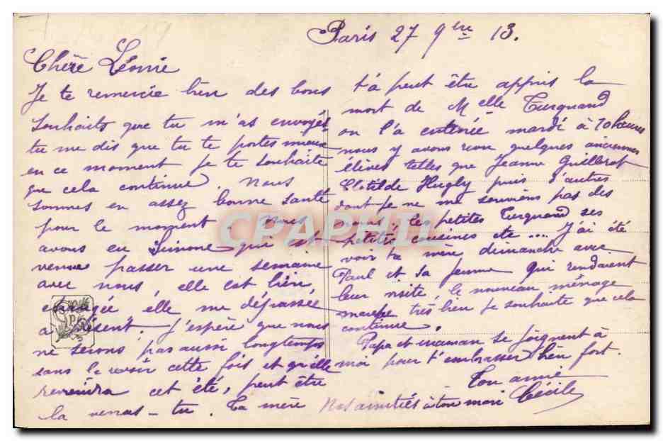CPA Fantaisie Femme Salons Paris Serendat de Belim Coquetterie — Rückseite