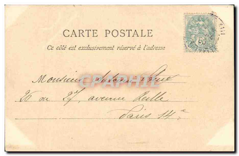 CPA Fantaisie Femme Greuze La cruche cassee — Rückseite