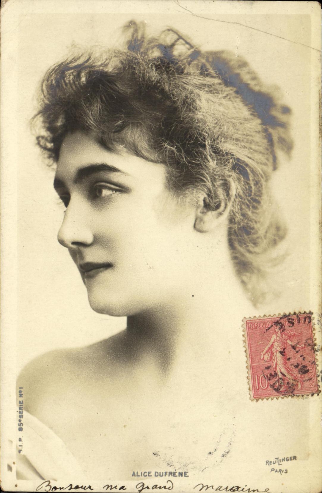 Alice Dufrene — Portrait de jeune femme — Reutinger Paris, série N°1