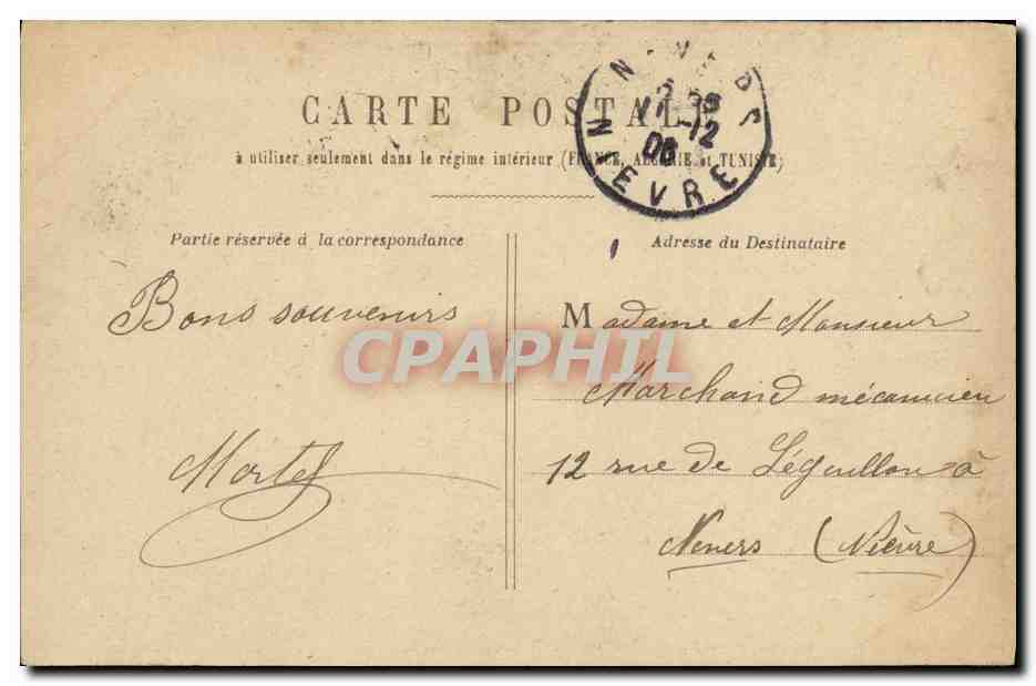 CPA Fantaisie Femme Bellanger Gymnase — Verso