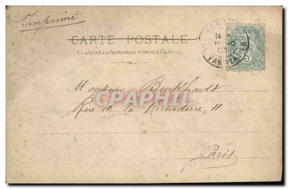 Porträt einer Frau — Beauregard — K.F. Verlag Paris n°30 — Rückseite