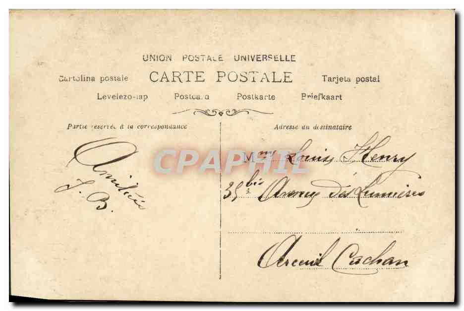 Emma Calvé — Portrait en cadre orné — Reutlinger & Cie — Reverso