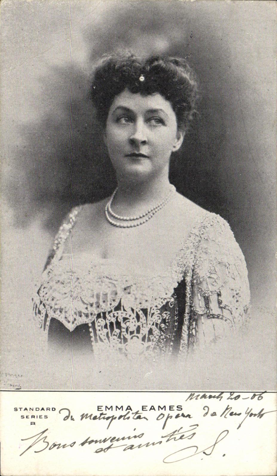 CPA Fantaisie Femme Emma Eames 