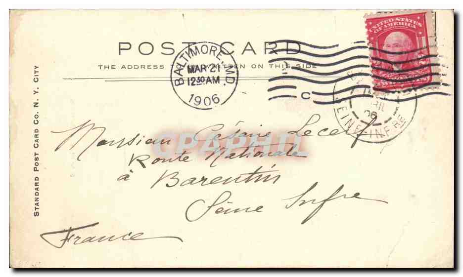 CPA Fantaisie Femme Emma Eames  — Rückseite