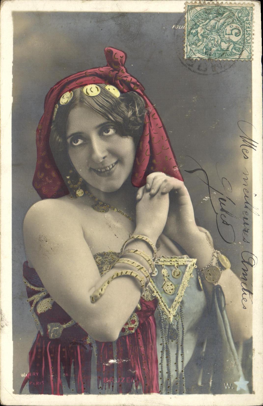 Femme en costume oriental — Paris — W. Watery, série 111
