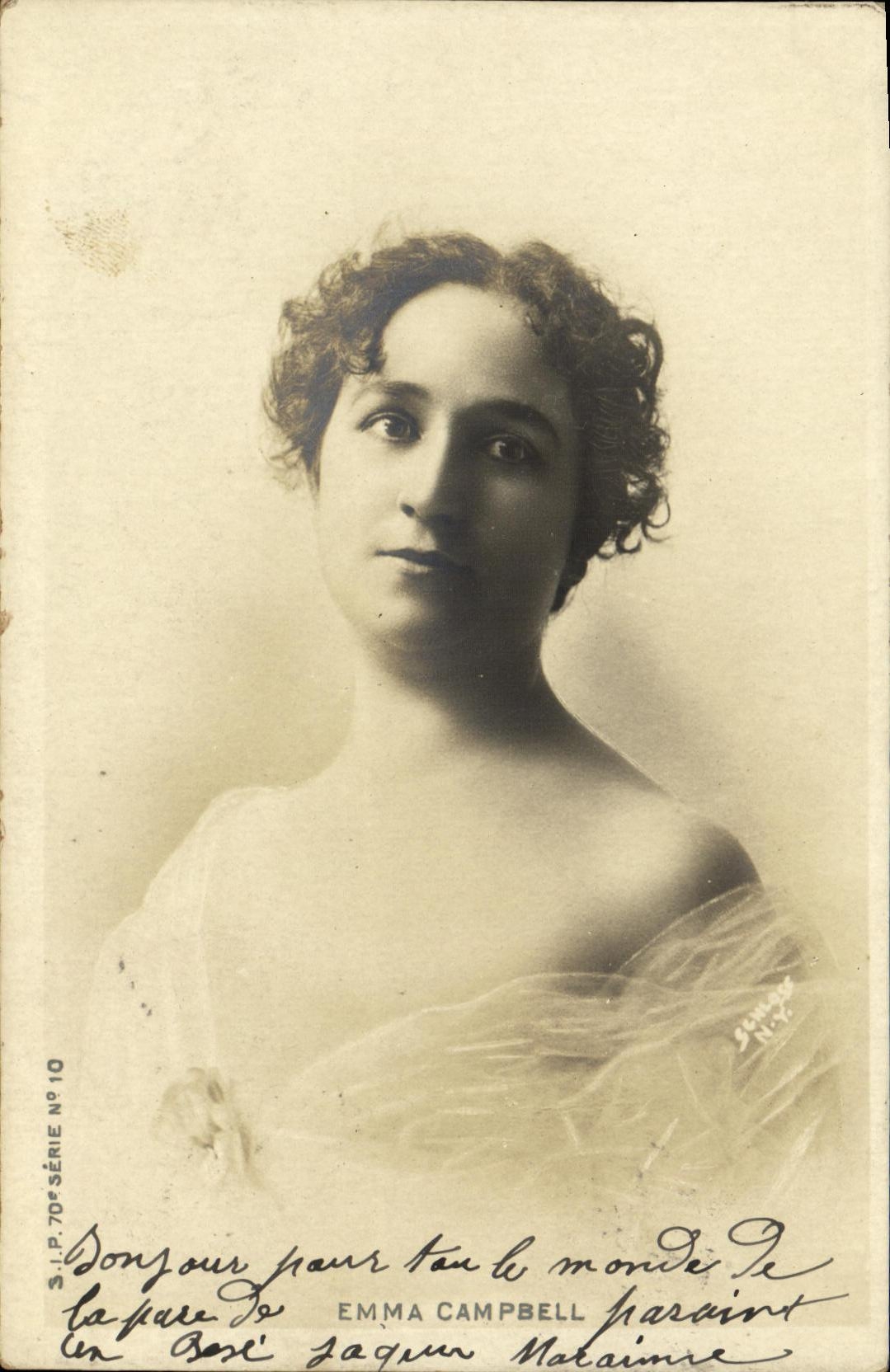 CPA Fantaisie Femme Emma Campbell
