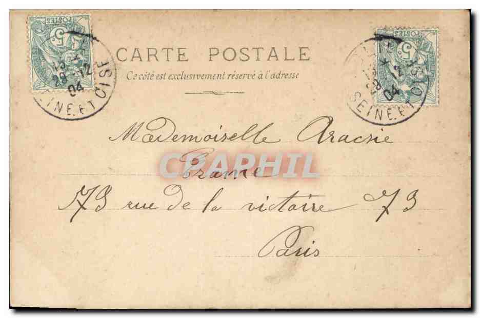 CPA Fantaisie Femme Emma Campbell — Verso