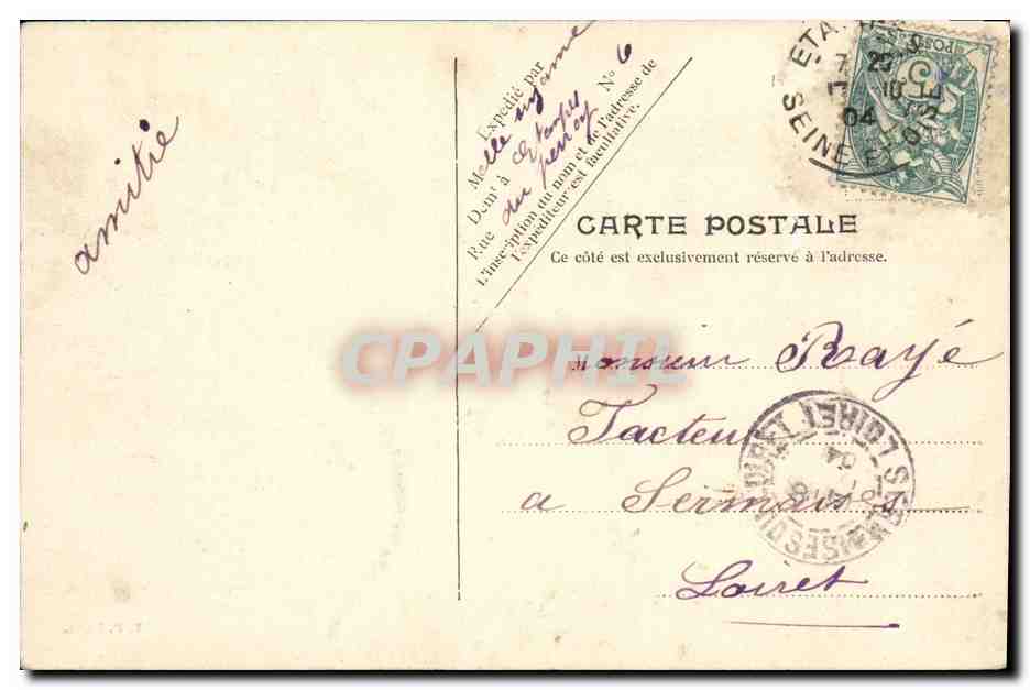CPA Fantaisie Femme Roy AMbigu — Verso