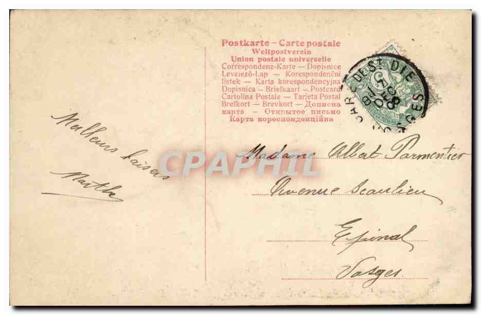Reta Walter — Ritratto di donna in abito fiorito — Reta Walter — Verso