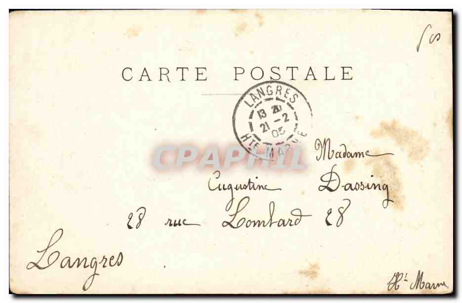 CPA Fantaisie Femme Emilly — Back