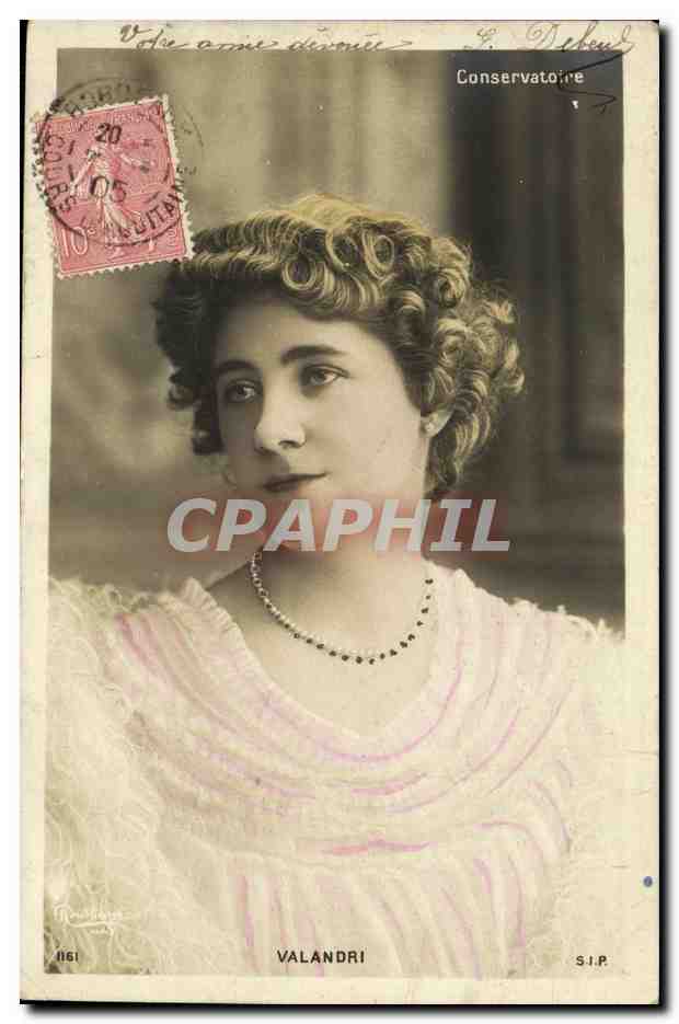 CPA Fantaisie Femme Valandri Conservatoire