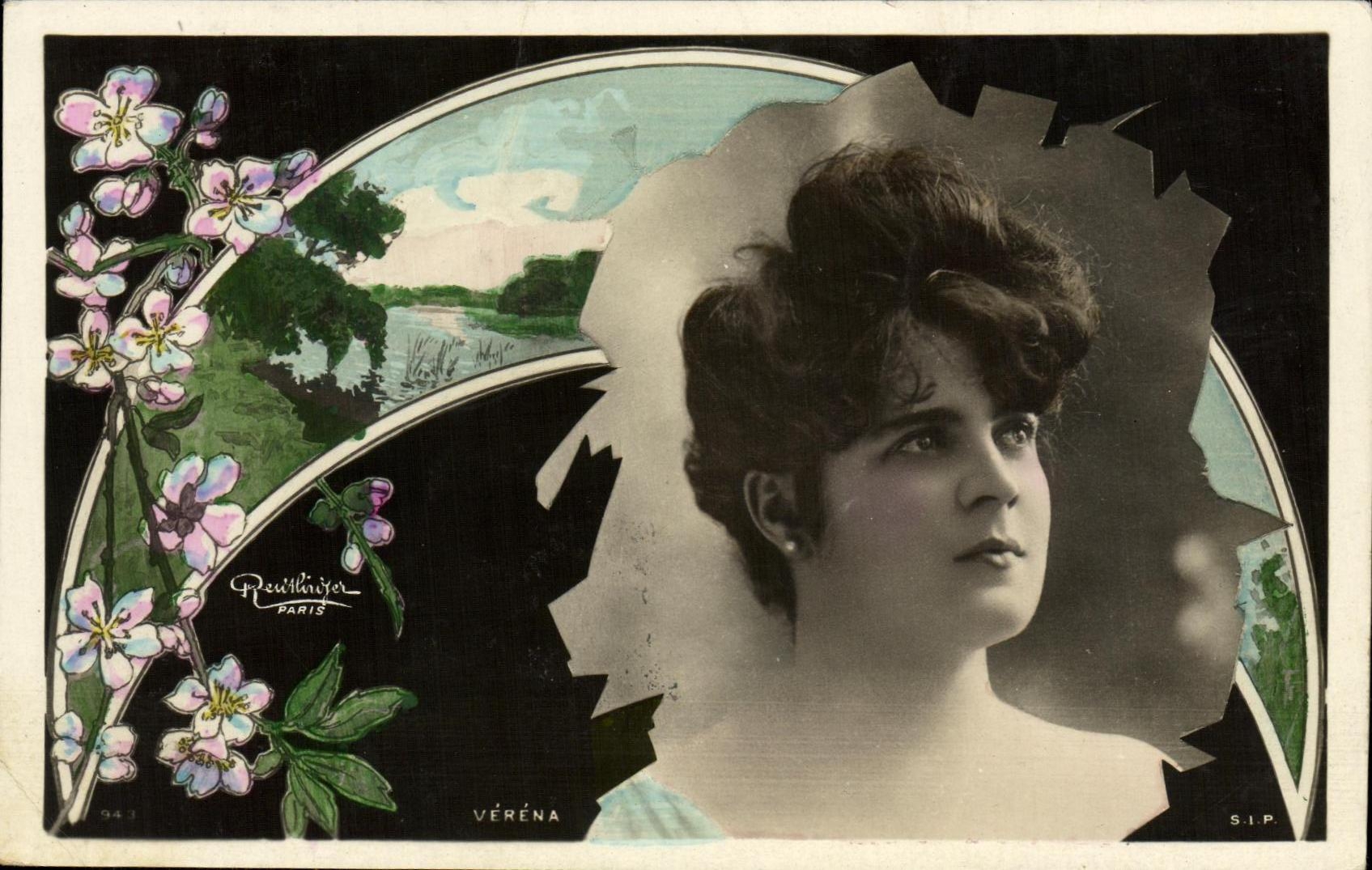 CPA Fantaisie Femme Verena Reutlinger