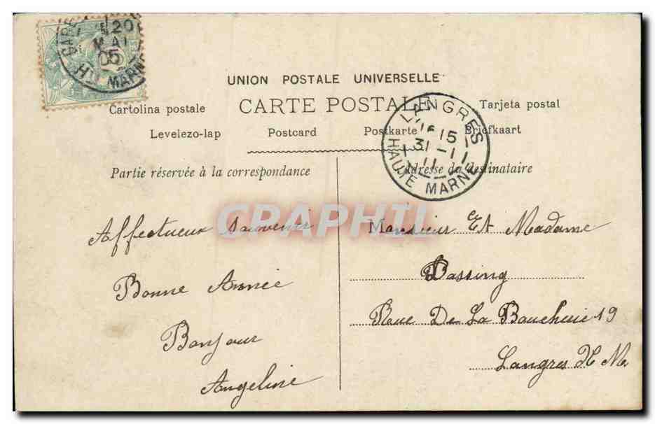 CPA Fantaisie Femme Verena Reutlinger — Verso