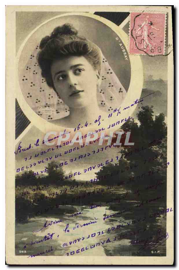 Portrait de jeune femme — éditeur O. Aubray — série non identifiée