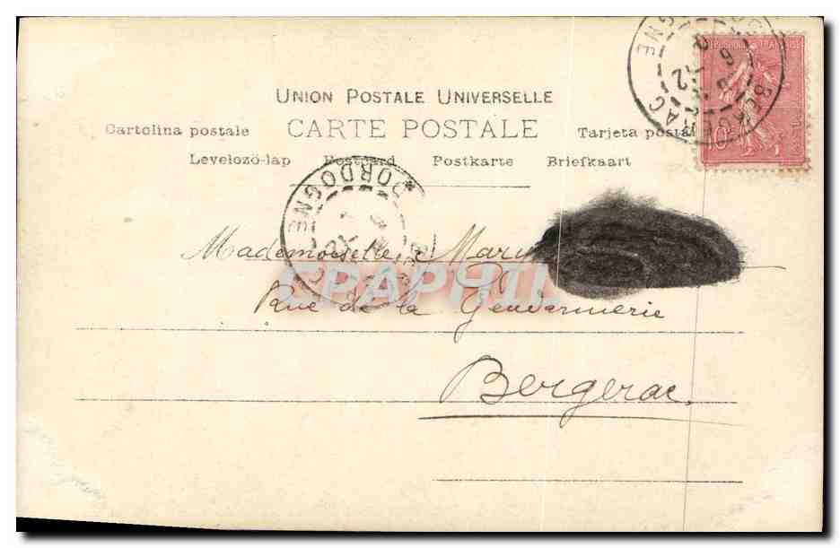 CPA Fantaisie Femme Verena Hiver — Verso