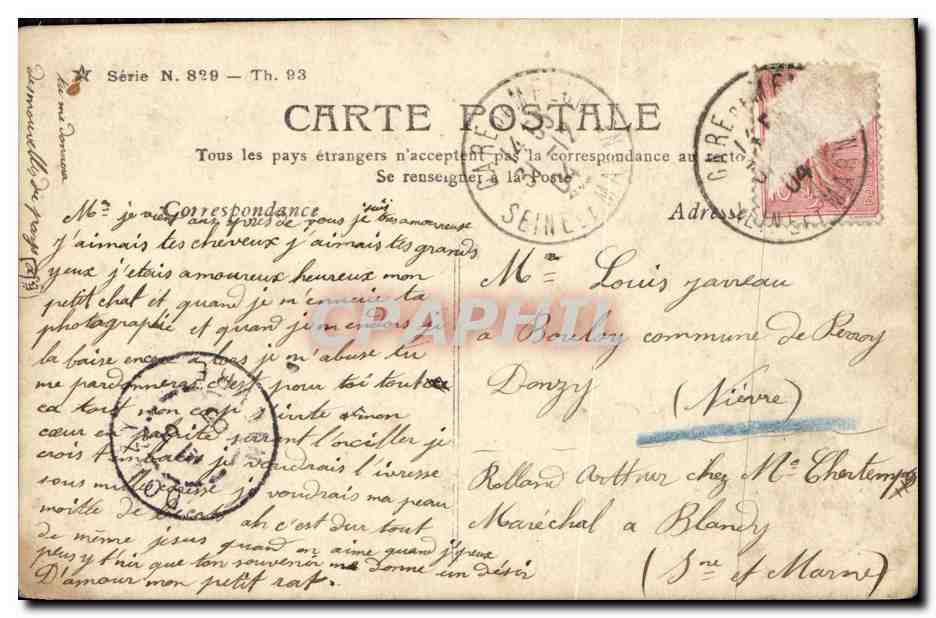 CPA Fantaisie Femme Danieli  — Verso