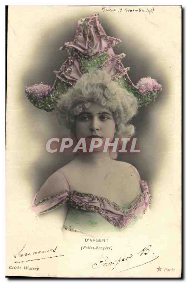 CPA Fantaisie Femme D Argent Folies Bergere