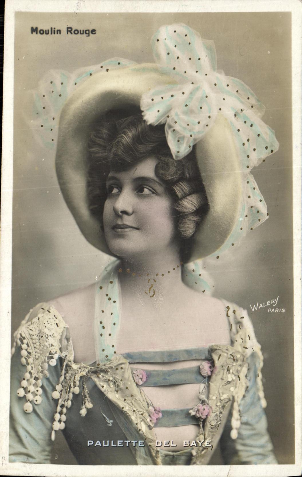 CPA Fantaisie Femme Moulin Rouge Paris Paulette Del Baye