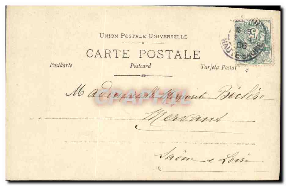 CPA Fantaisie Femme Lutece — Rückseite