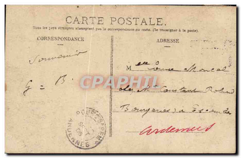 CPA Fantaisie Femme B de l Hespel — Rückseite