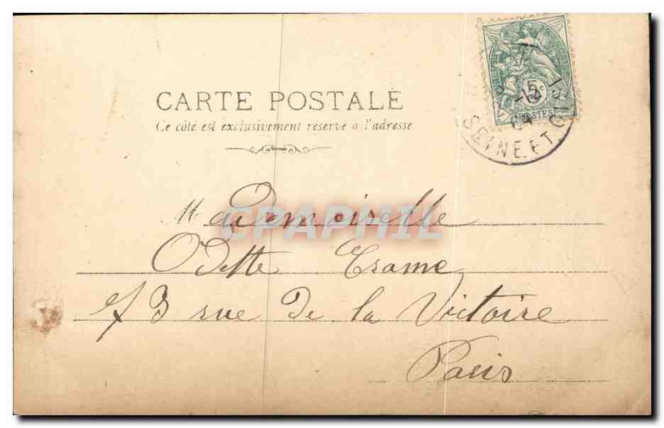 CPA Fantaisie Femme Marcelle Lender — Rückseite