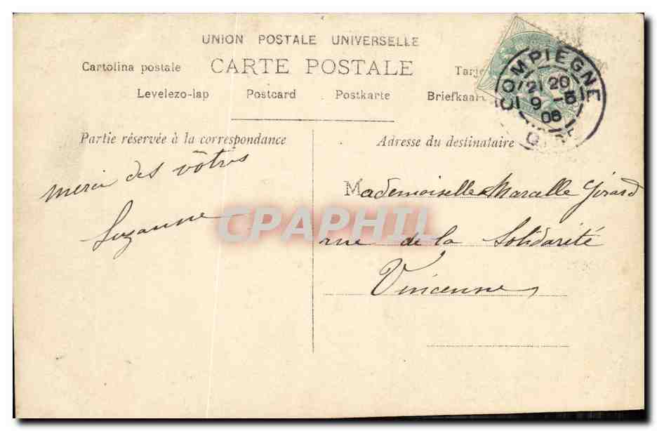 CPA Fantaisie Femme Harlay — Rückseite